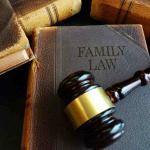 gavel on family law book