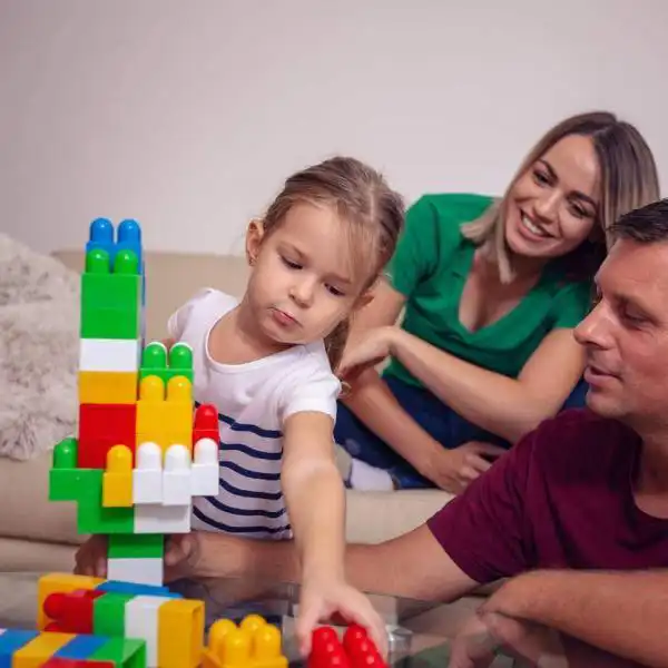 parent playing with step child