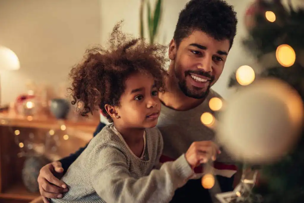 single father with his daughter